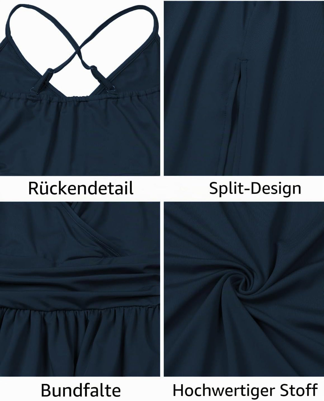 JENJON Damen Sommer Kleid Elegant Off Shoulder Kurzarm Ohne Arm V-Ausschnit Tunika Maxikleider Casua