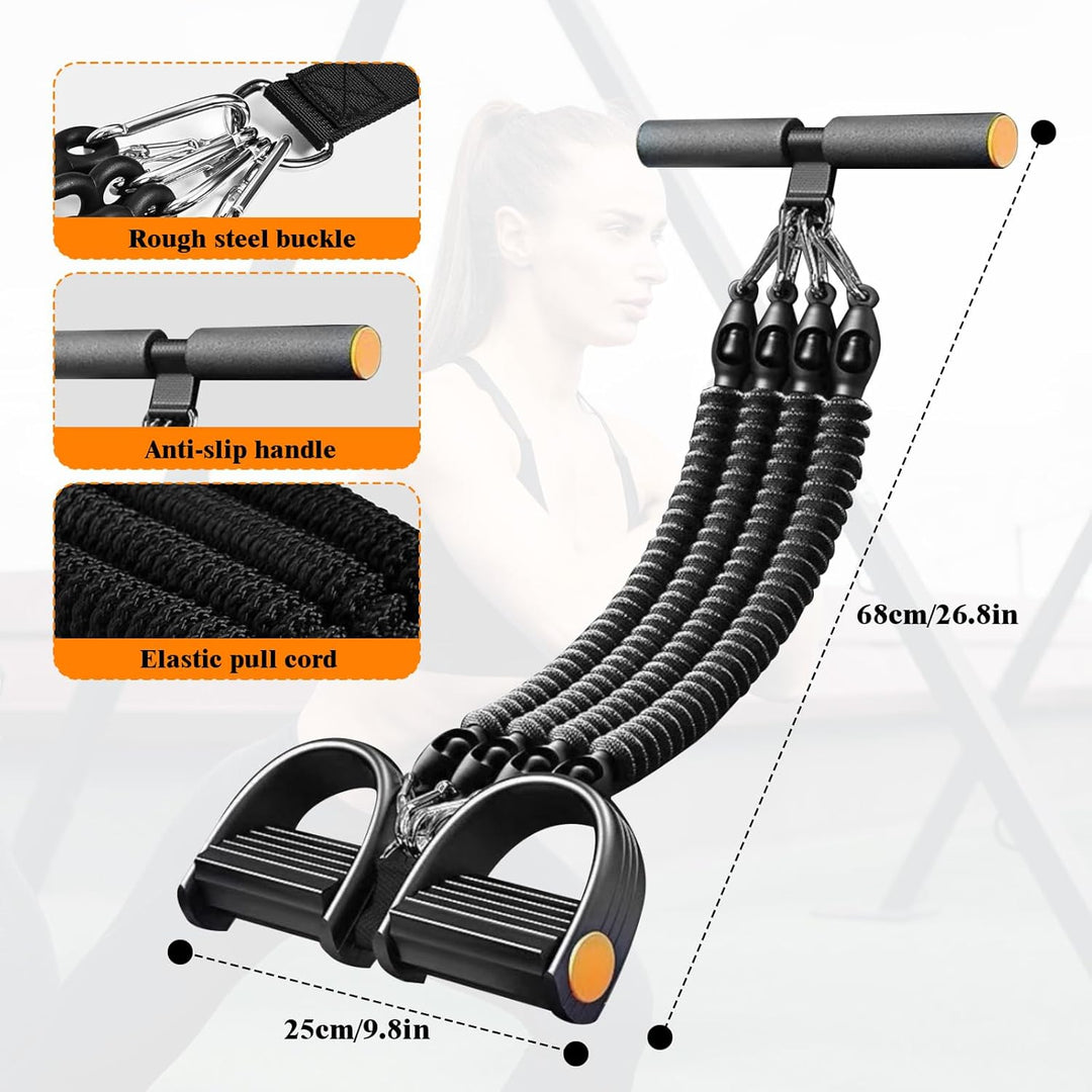 Bauchtrainer für Zuhause, Expander Fitness, Multifunktions Bauch Trainingsgerät, Widerstandsband mit