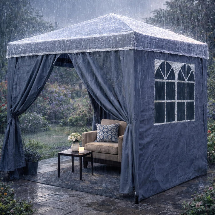 QUICK STAR Pavillon Schutzhaube 2x2m Wasserdicht Transparent