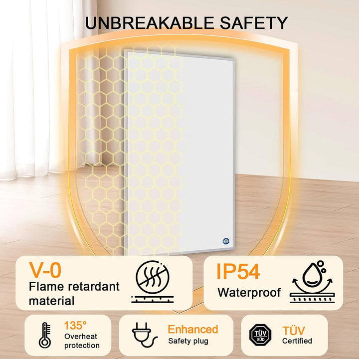 Infrarotheizung 600 Watt, Energiesparende Infrarot Wandheizung, Infrarot Heizung Heizkörper Heizpane