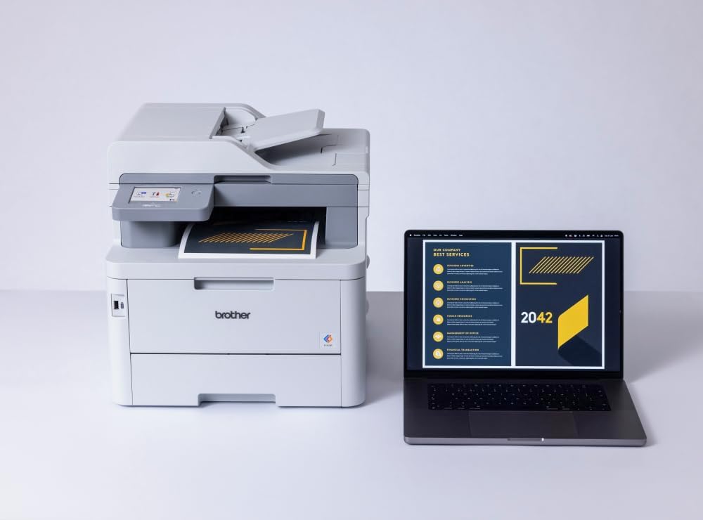 Brother MFC-L8340CDW Professionelles und kompaktes 4-in-1 Farb-LED-Multifunktionsgerät (Drucker, Sca