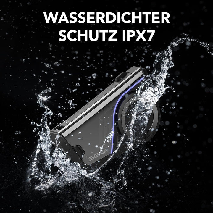 Sena 60S Motorrad-Kommunikationssystem Mesh 3.0, Wave, Bluetooth Intercom, IPX7 wasserdicht, 24 Std.