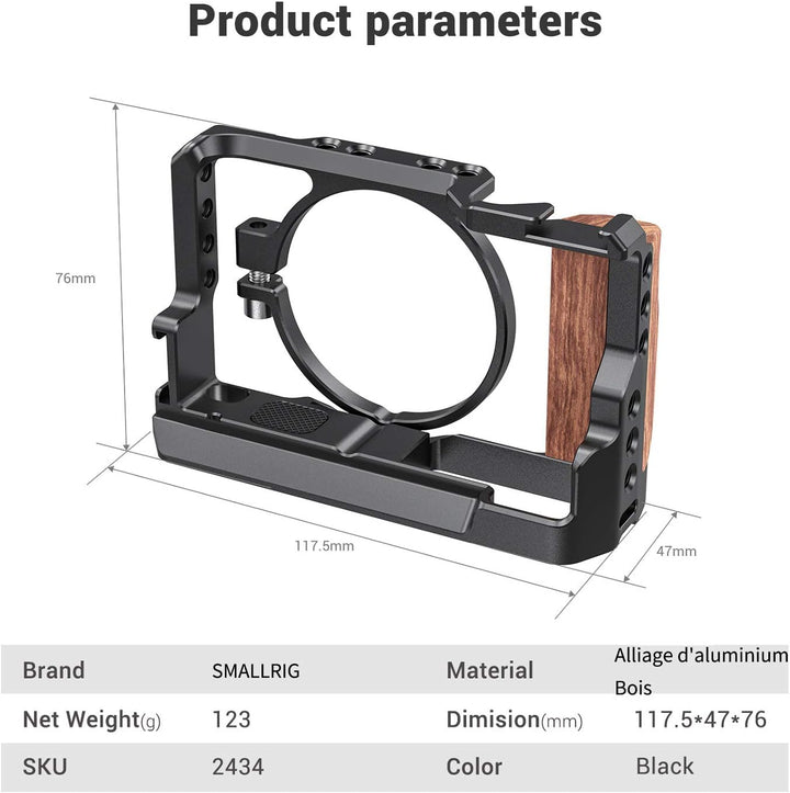 SMALLRIG Cage Käfig für Sony RX100 VII und RX100 VI Kamera - CCS2434