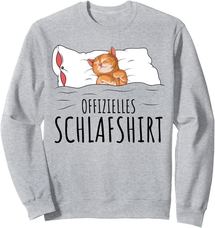 Offizielles Schlafshirt Katze Schlafanzug Katzen Sweatshirt