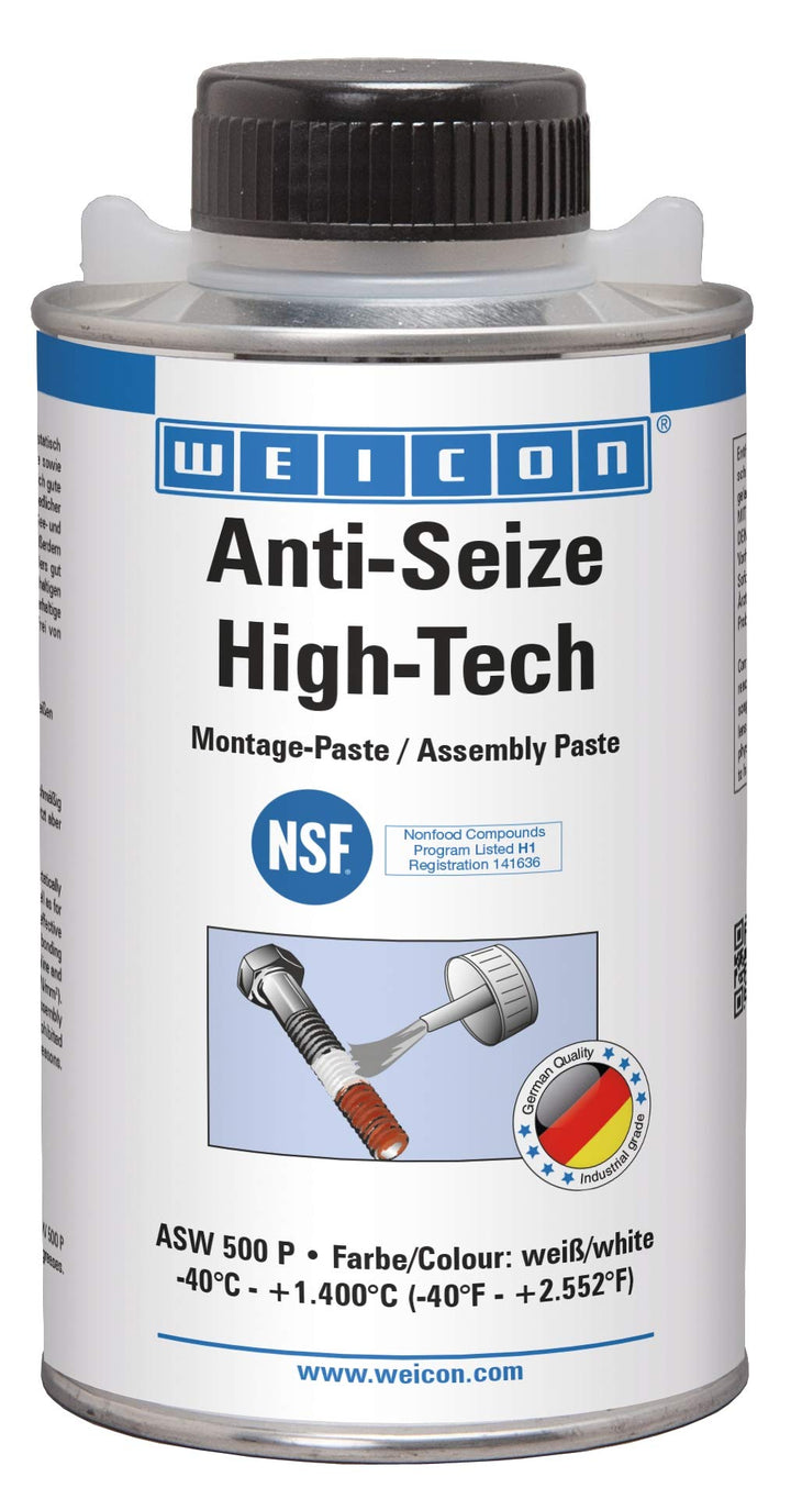 WEICON Anti-Seize High-Tech Montagepaste 500 g Schutz gegen Korrosion, Verschleiss und Festfressen |