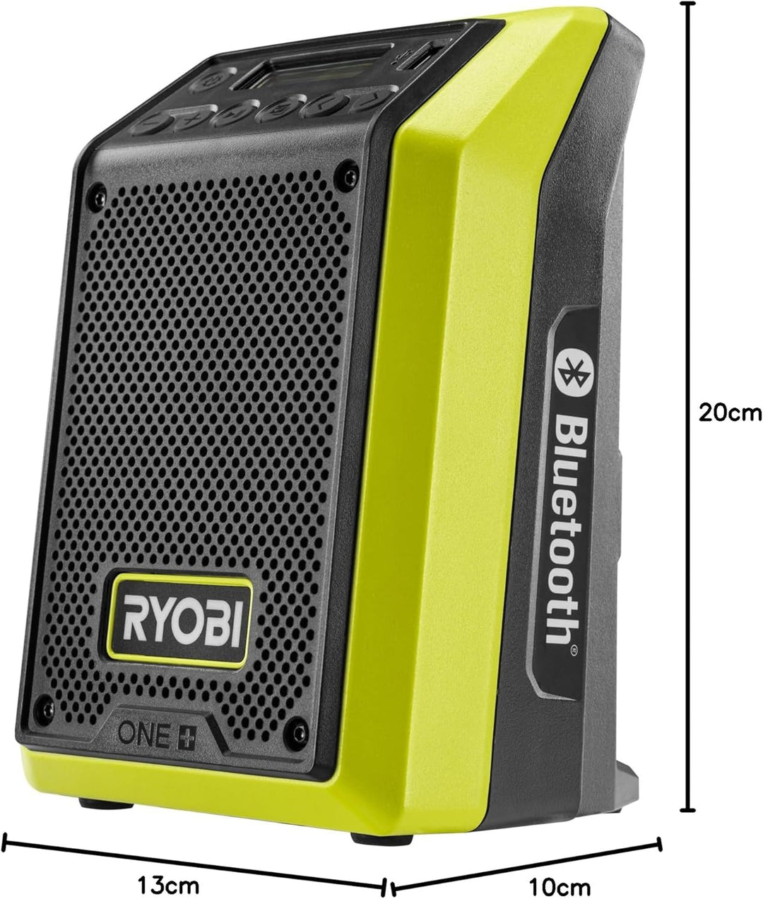 RYOBI 18 V ONE+ Akku-Bluetooth-Radio RRDAB18-0 (DAB-Funktion, Musikstreaming Reichweite von max. 25