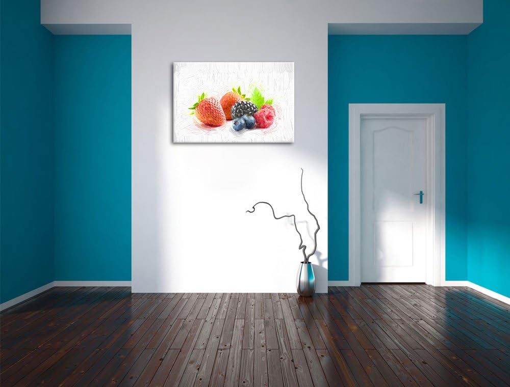Pixxprint Frisches Obst als Leinwandbild/Grösse: 100x70 cm/Wandbild/Kunstdruck/fertig bespannt, 100x