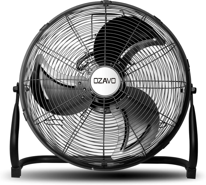 OZAVO Standventilator, Windmaschine ⌀55 cm mit 3 Laufgeschwindigkeiten, Bodenventilator Power, Tisch