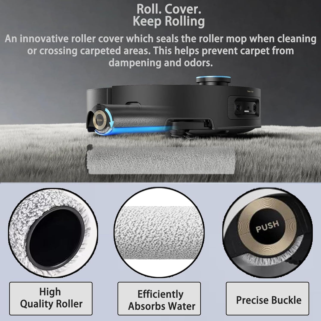 Zubehörset für dreame Aqua10 Ultra Roller Complete /Aqua10 Roller Saugroboter,Ersatzteil mit 6 Staub