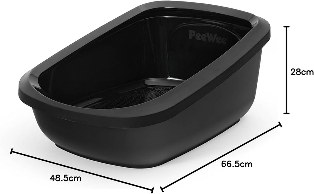 PeeWee EcoGranda - Katzentoilette - Starter-Paket Schwarz, Schwarz
