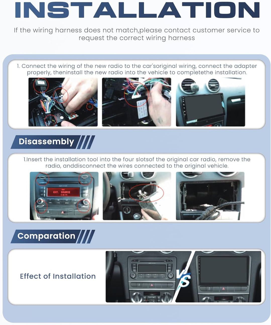 Rimoody 8 Core 6G+128G Autoradio Android für Audi A3 S3 RS3 8P 8VS 8PA 2003-2012 mit Carplay Wireles