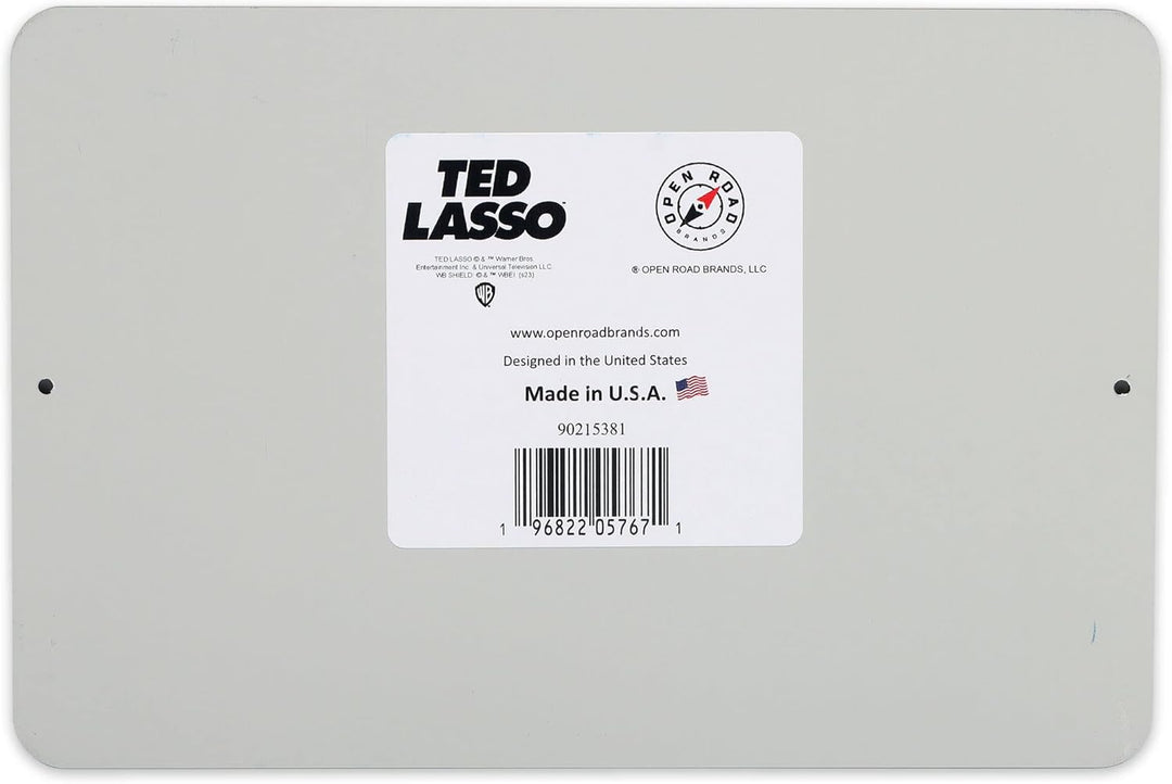 Open Road Brands Ted Lasso Believe Metallschild – kleines Ted Lasso-Schild für Männerhöhle, Büro ode