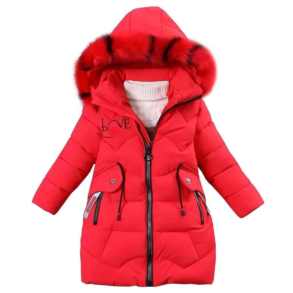 Mädchen Winterjacke Kinder Wintermantel Dicke Steppjacke Lange Warme Parka Baumwolljacke Outdoor Man