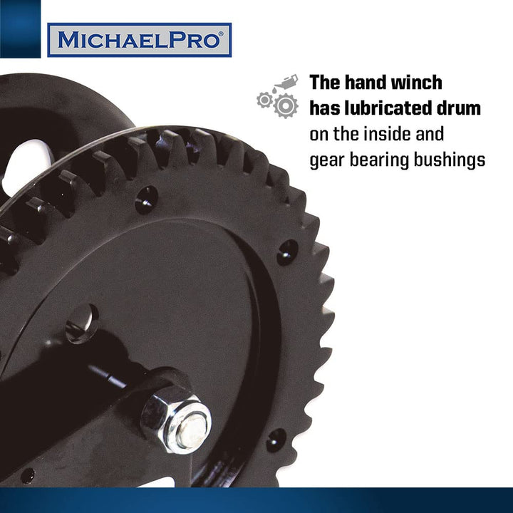 MichaelPro MP009060 Handwinch Single Gear, 960 Kg