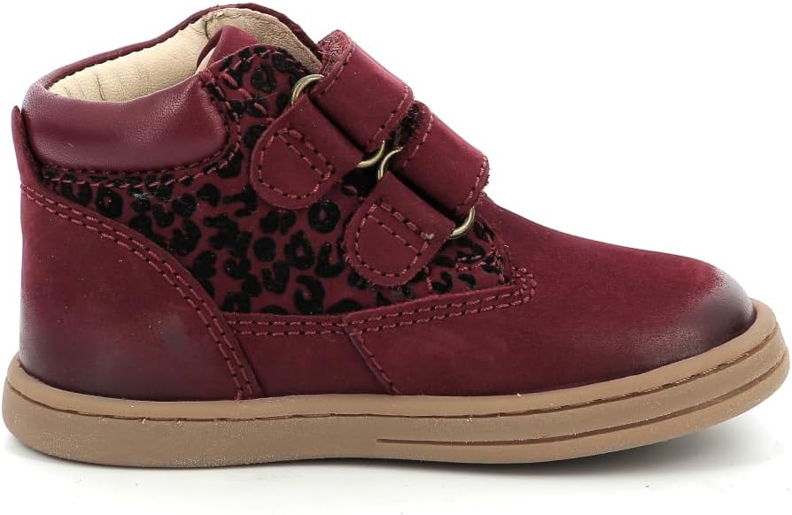 KICKERS Herren Tackeasy Stiefelette 23 EU Weinrot Leopard, 23 EU Weinrot Leopard