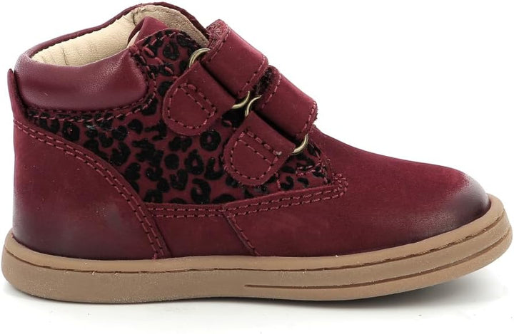 KICKERS Herren Tackeasy Stiefelette 23 EU Weinrot Leopard, 23 EU Weinrot Leopard