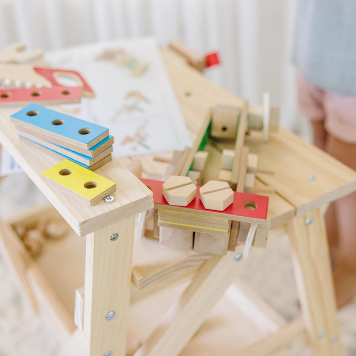 Melissa & Doug Werkbank aus Holz für grosse Projekte Standard Packaging, Standard Packaging