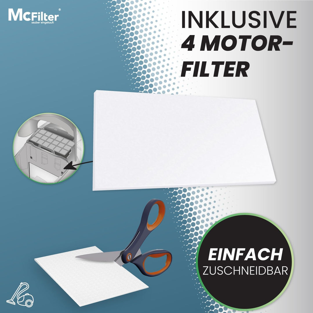 McFilter I 20 Staubsaugerbeutel für Philips XD3100 3000 Series, PowerGo FC-8242/09, FC-8243/09, FC-8