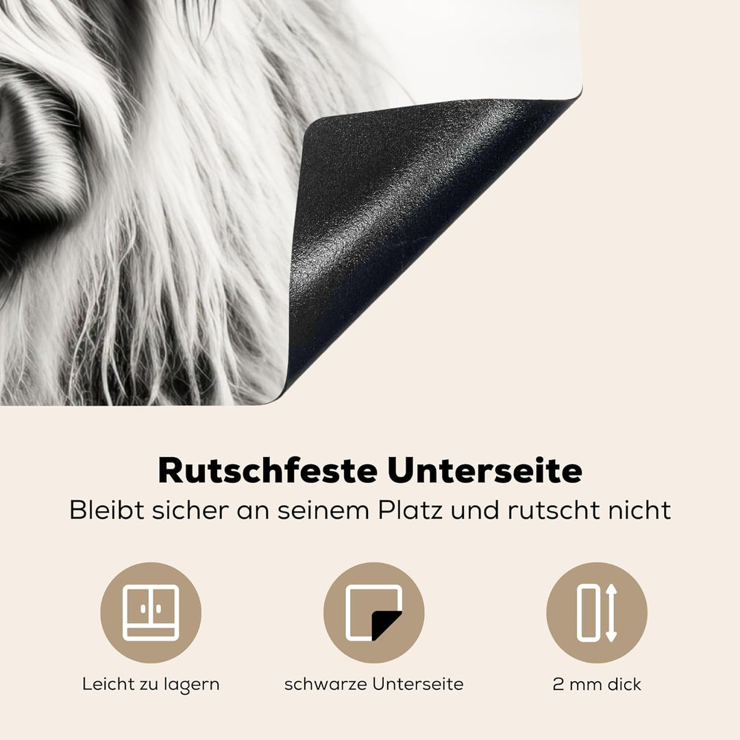 Herdabdeckplatte 80x52 cm Einteilig Ceranfeld Abdeckplatte für Induktionsschutz Ceranfeldabdeckung V