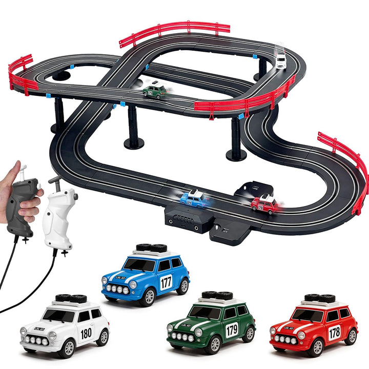 Rennbahn Spielzeug, Elektrischem Auto, Biegsame Leuchtende Schienen - 01 | Flexible Autorennbahn Set