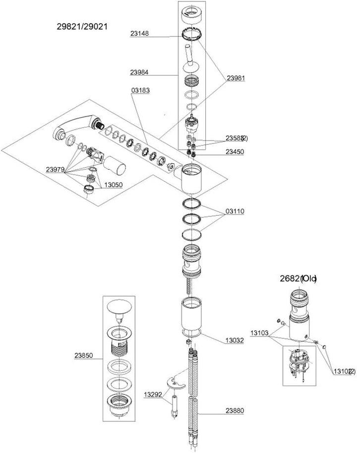Damixa Kartusche Dichtung Service Set 23984 zu Arc-Armatur 29000/29818