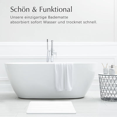 Amilutuo Badematte Stein, Diatomite Stone Bath Mat, rutschfeste Stein Badematte, Badematte Stein Sch
