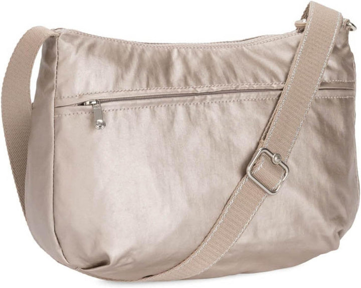 Kipling Damen Kipling Izellah Umh ngetasche mit zwei Fronttaschen, Silber (Metallic Glow), 33x23x12