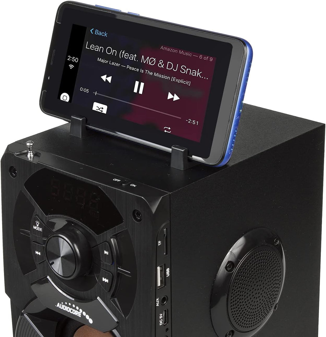 Audiocore AC730 Tragbarer Bluetooth-Lautsprecher Kabellos 11W Ausgangleistung/Radio/SD/MMC/Aux-In/US