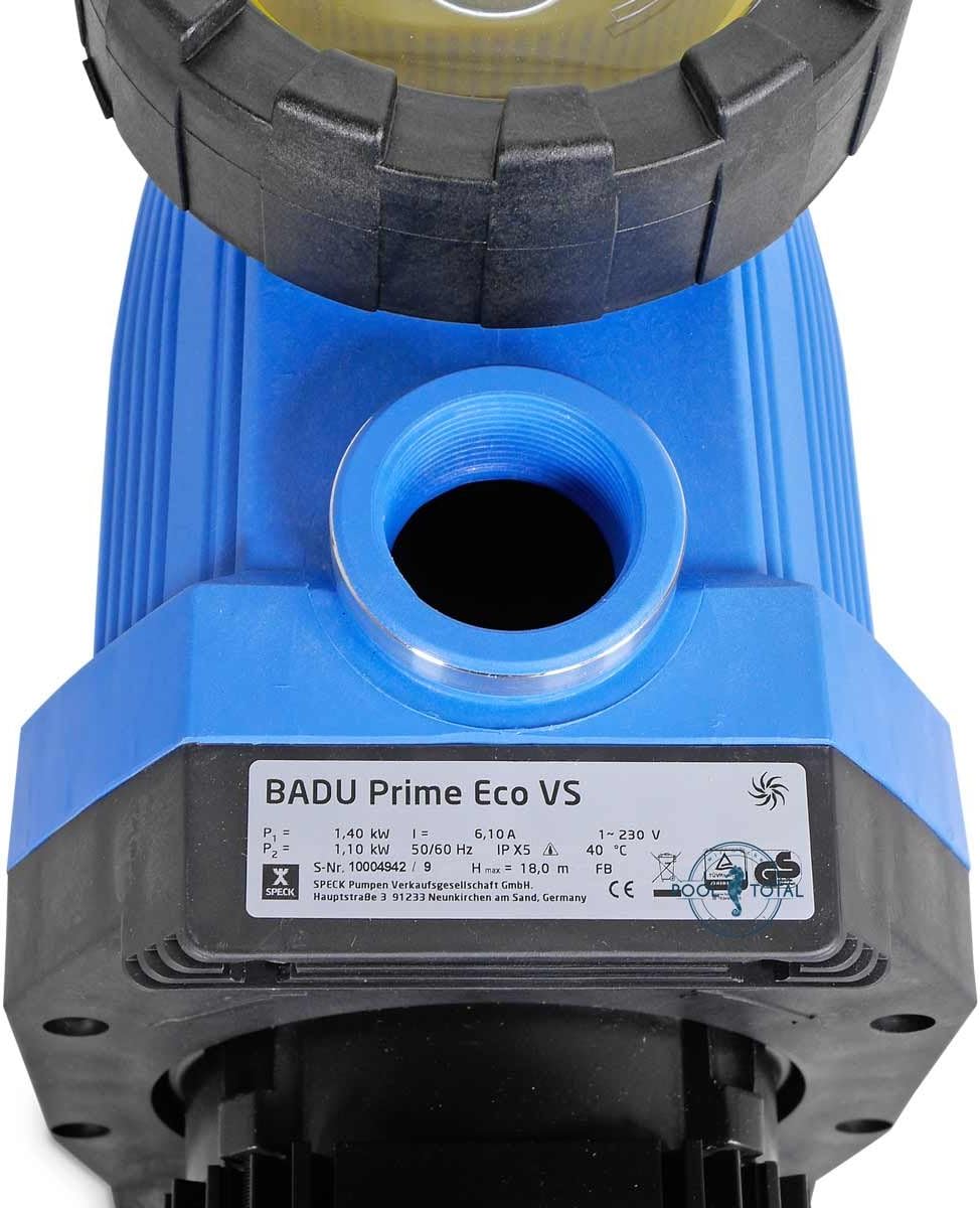 Energiesparende Poolpumpe BADU Prime ECO VS - Drehzahlregelung mit 24m³/h Leistung - Leiser Betrieb