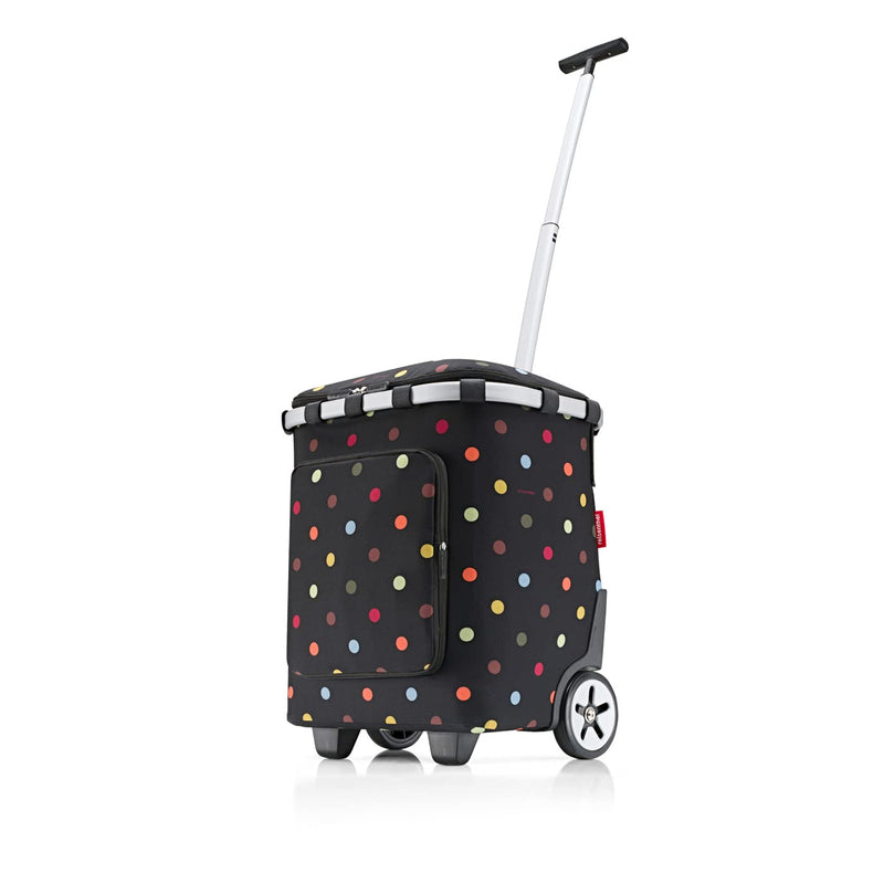 reisenthel carrycruiser Plus dots – Tragbarer Einkaufstrolley mit stabilem Aluminiumrahmen, Schulter