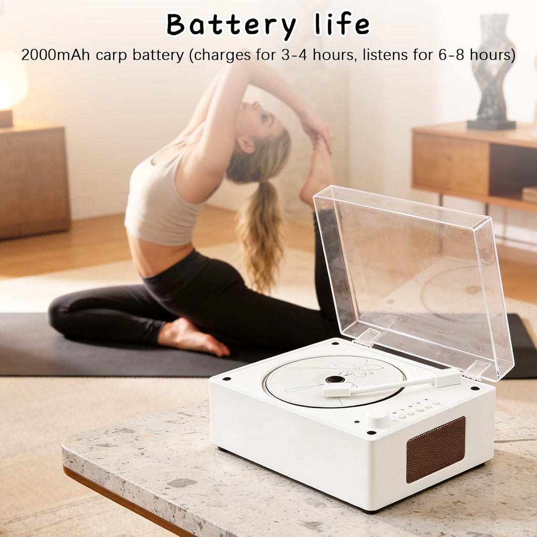 JAOGAUS CD Player, Bluetooth 5.4 Desktop CD Player, Tragbarer CD Player mit HiFi Lautsprechern, Fern