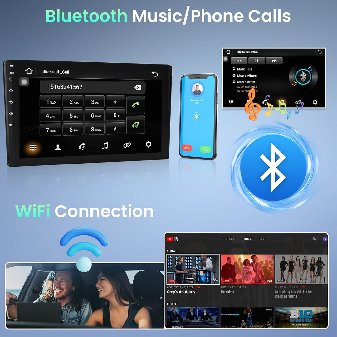 Podofo Autoradio für Peugeot 208/2008 2012-2018, 10.1" Touchscreen Android Radio mit Mirror Link, Bl