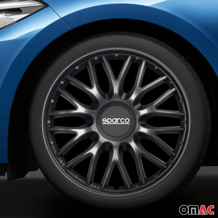 Sparco Satz Radzierblenden Roma 14-Zoll Grau/Schwarz