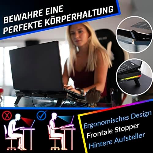 KLIM Wind Laptop Kühler RGB - Mehr als 500 000 verkaufte Einheiten - NEU 2024 - Leistungsstark Wie K