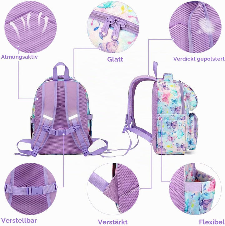 VASCHY Kinderrucksack, Niedlich Wasserabweisend 7L Vorschule Kinder Rucksack Kindergartenrucksack Sc