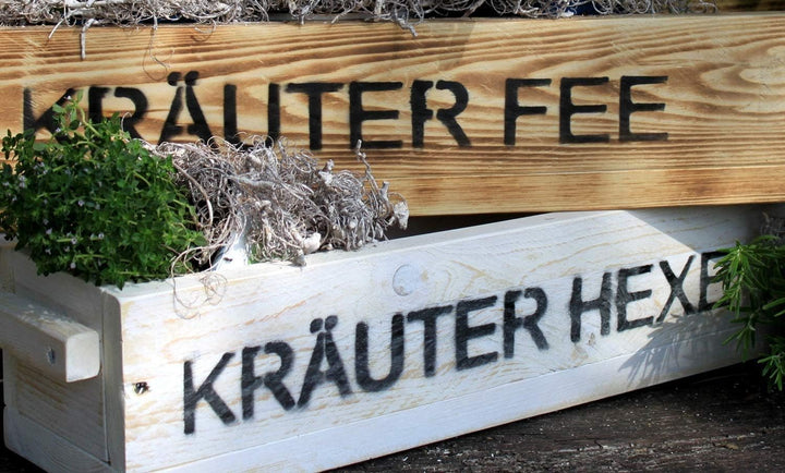 Dekorie Blumenkasten Pflanzkasten Massivholz Pflanzkiste Aufbewahrungskiste weiss oder geflammt Shab
