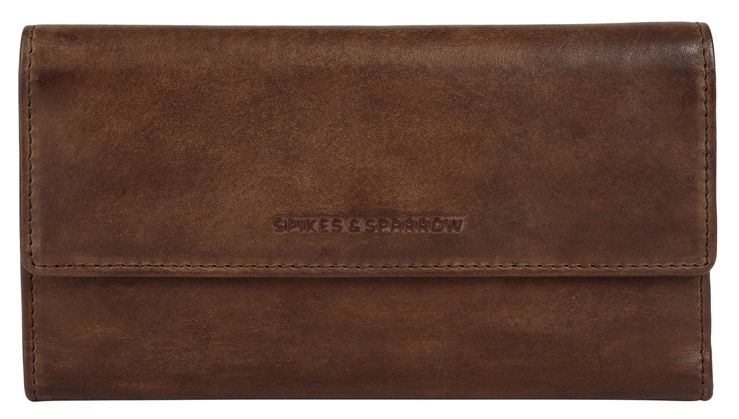 Spikes & Sparrow Geldbörse Echt Leder Cognac Damen - 021749