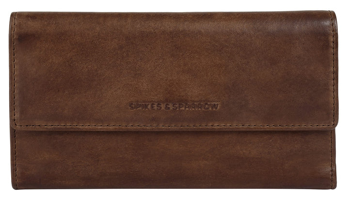 Spikes & Sparrow Geldbörse Echt Leder Cognac Damen - 021749