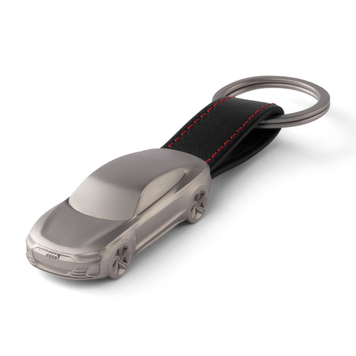 Audi 3182100100 Schlüsselanhänger e-tron GT Skulptur Edelstahl Anhänger Keyring Miniatur, schwarz/si