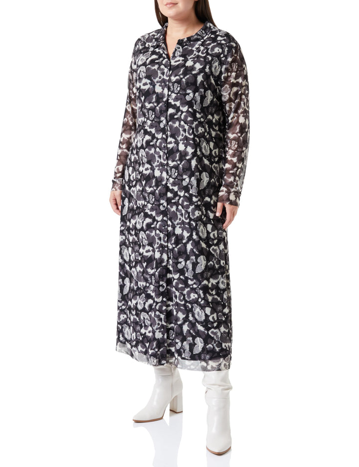 s.Oliver BLACK LABEL Maxikleid aus Lyocellmix, Grau