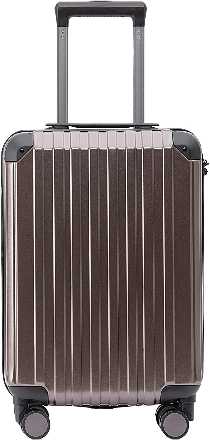 Münicase M816 TSA-Schloss Koffer Reisekoffer Trolley Kofferset Hardschale Boardcase (Coffee, Kleiner