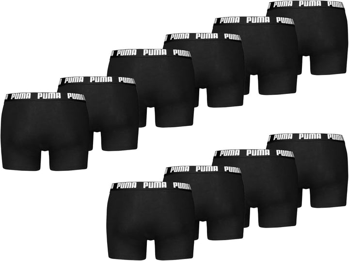Puma 10 er Pack Boxer Boxershorts Men Herren Unterhose Pant Unterwäsche S 001 - Black, S 001 - Black