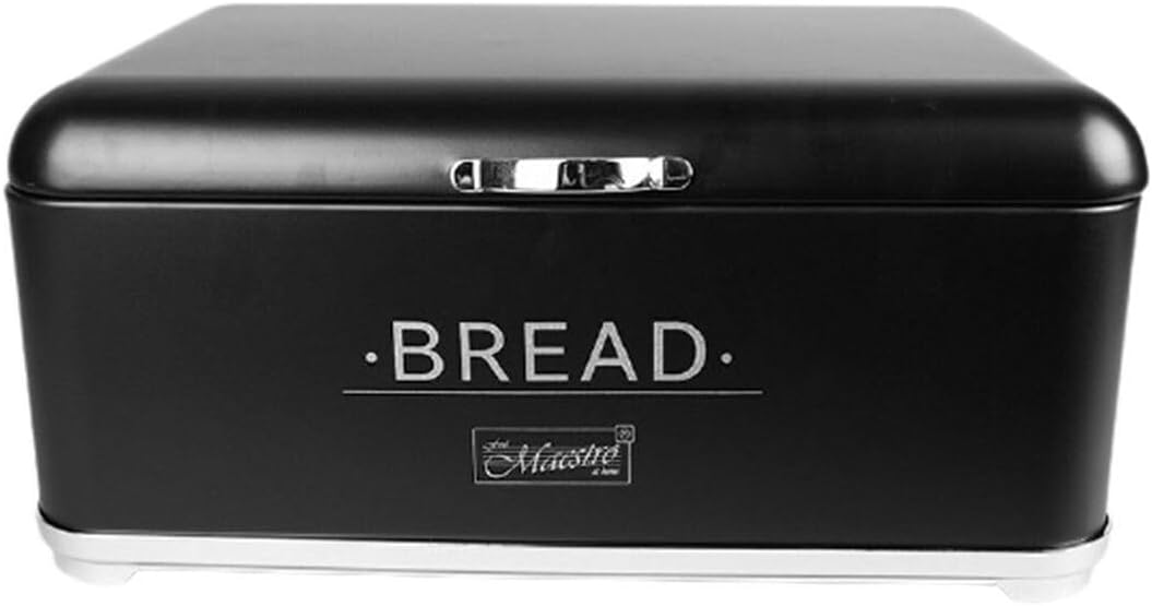 Florsol Brotkasten Brotbox Küche Aufbewahrung Weiss Schwarz Stahl Brot Aufbewahrungsbehälter Weiss S