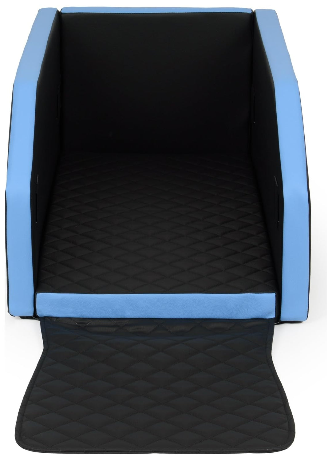Autohundebett Hunde-Autositz Hundebett f. Rückbank Hundesitz Modulbett 55x100 cm (Farbe: schwarz, bl
