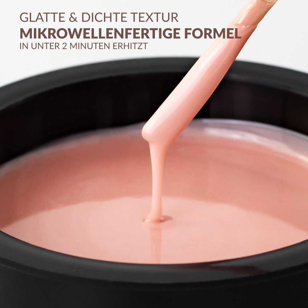 Mikrowellen Heisswachs Set - 2-in-1 Waxing für Haarentfernung & Pflege – Ideal für Gesicht, Körper &