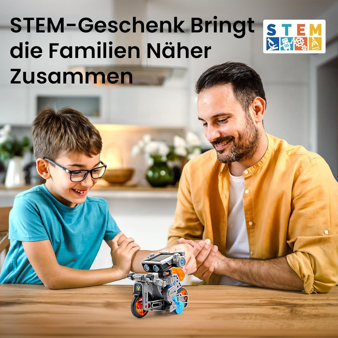 Sillbird 15-in-1 Solar Roboter Spielzeug ab 8 Jahre, Solar und batteriebetriebener Motor mit Doppela