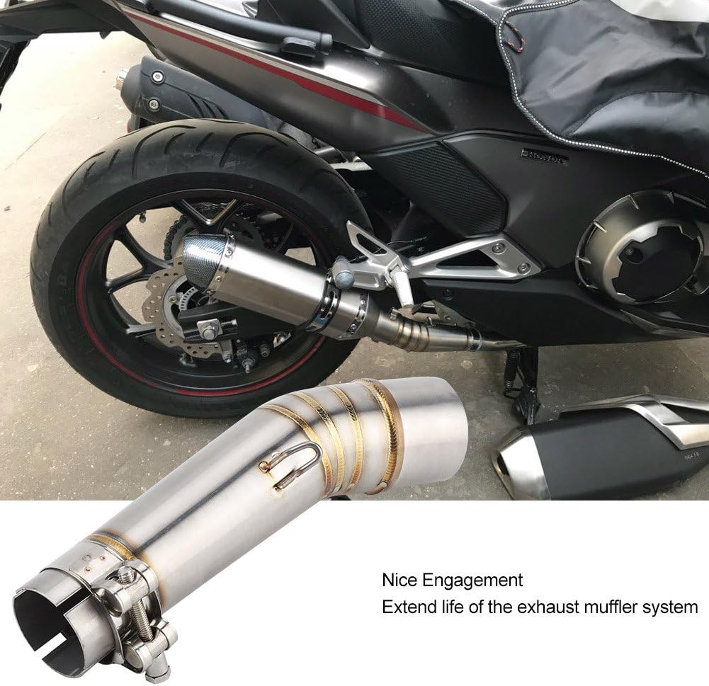 Yctze 51mm Auspuff Mittelrohr, Edelstahl Motorrad Auspuff Mittellenkerrohr 40-51mm für HONDA NC700X