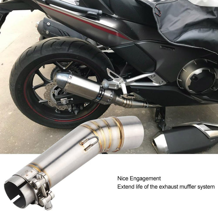 Yctze 51mm Auspuff Mittelrohr, Edelstahl Motorrad Auspuff Mittellenkerrohr 40-51mm für HONDA NC700X