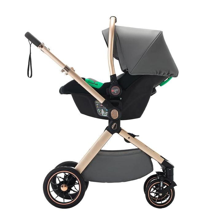 BEBBY Kinderwagen, Standard-Kinderwagen, Kinderwagen 3 in 1,Kinderwagen mit Faltbarem Tragbarem für