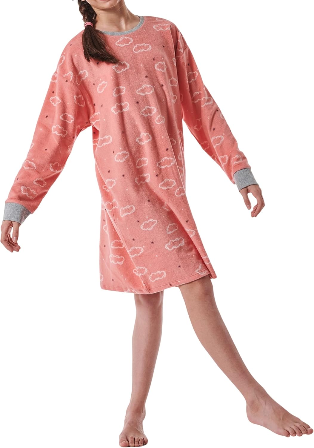 Schiesser Mädchen Langarm Nachthemd 176 Rosé, 176 Ros&#xE9;